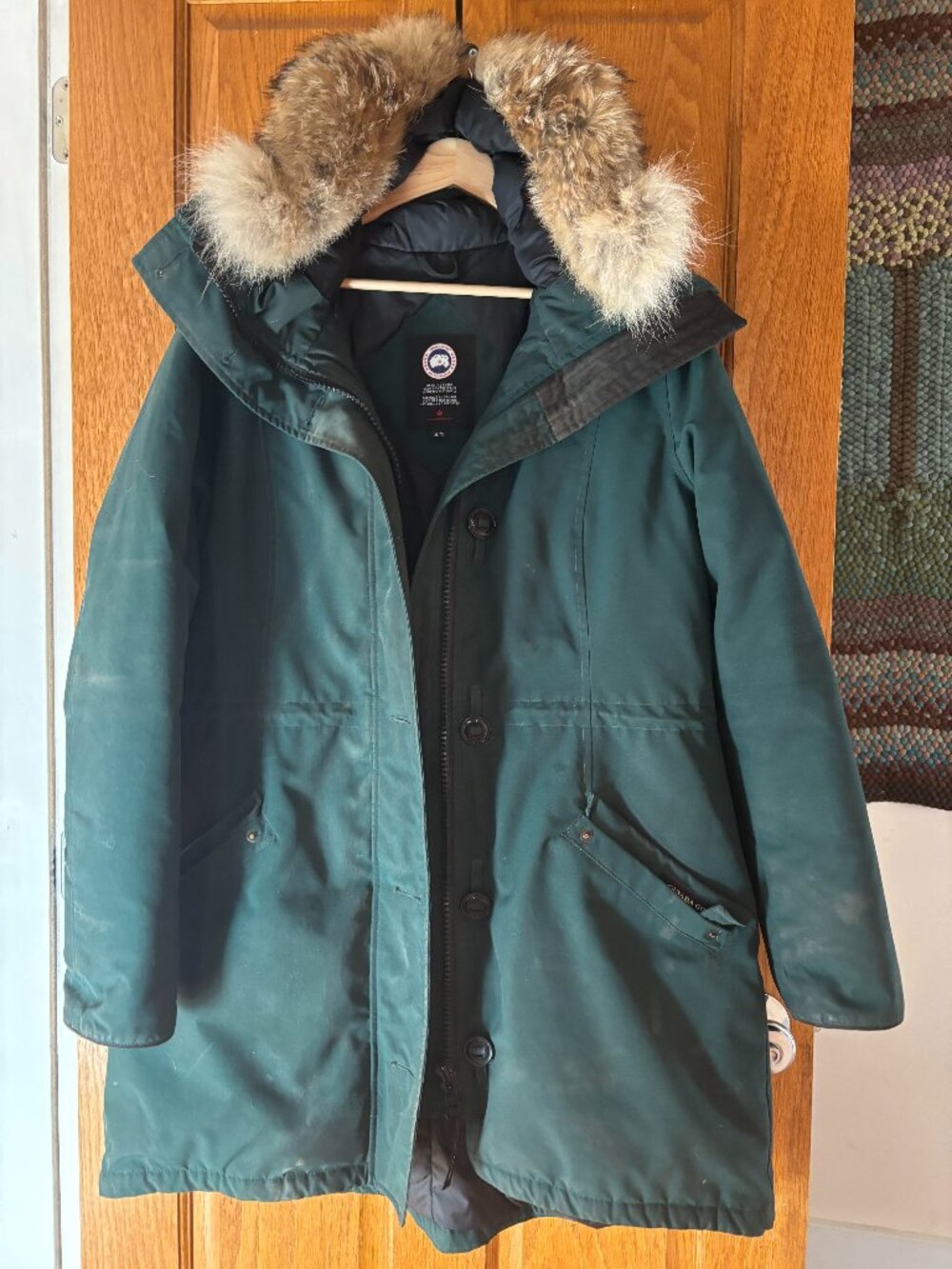 Canada Goose Rossclair Parka in Algonquin Green XL with original coyote fur hood